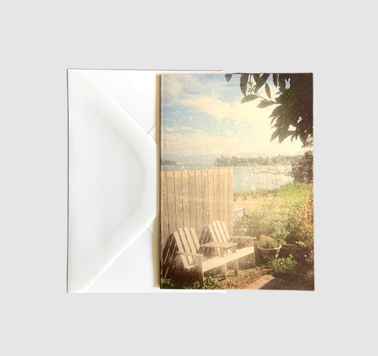 Greeting Card - Sunny Spot & a View