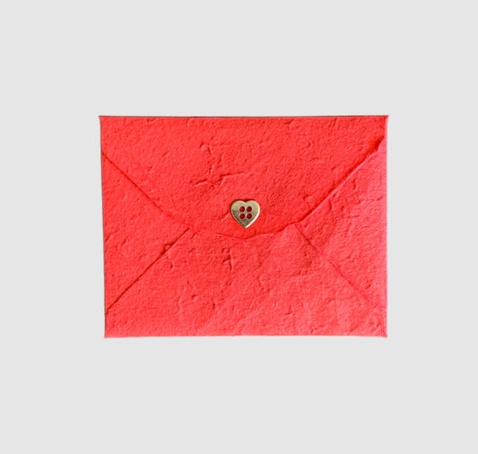 Envelope - Red Textured - Exotic Handmade Paper
