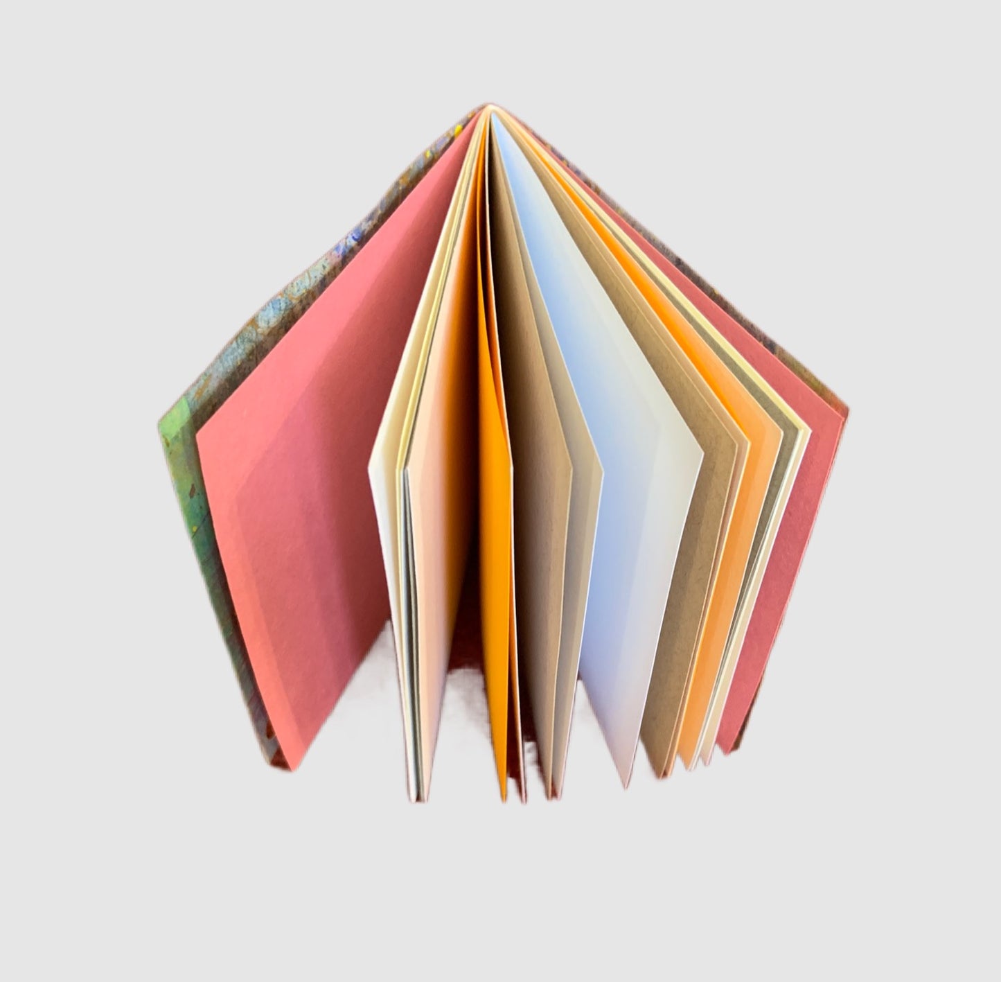 Mini Journal - Mixed premium paper - Pink & Grey w/Circle Cutouts