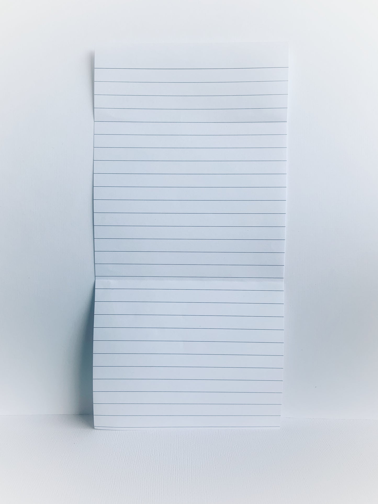 Lined notepaper.